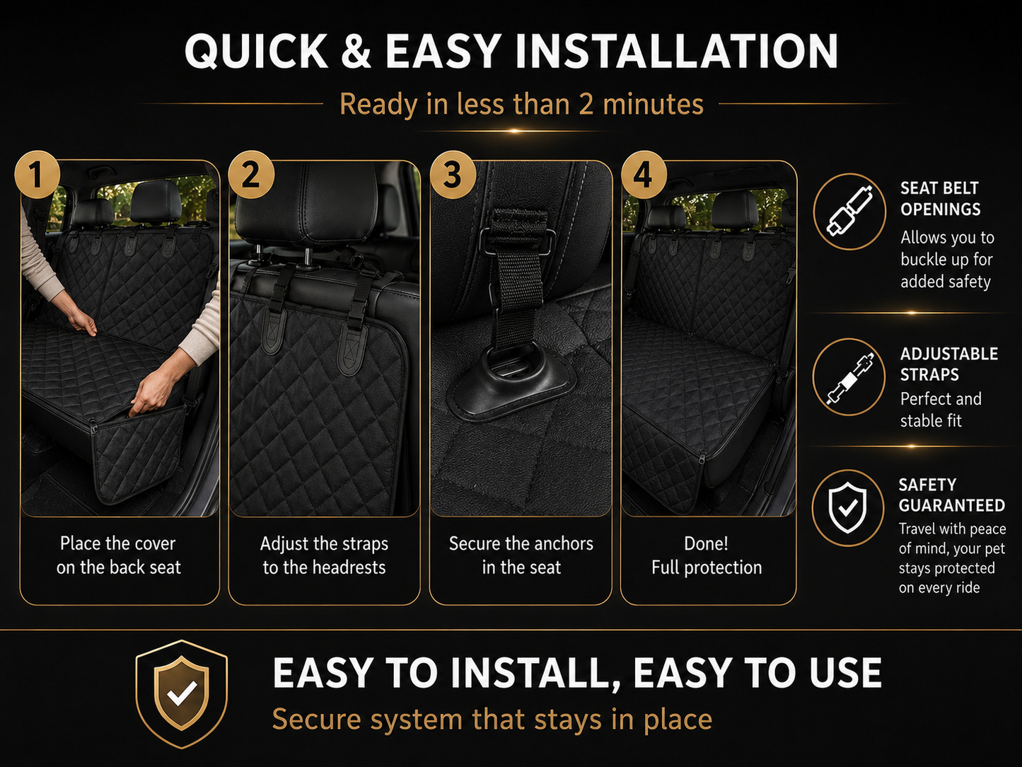 Premium Waterproof Car Seat Cover for Pets & Kids
