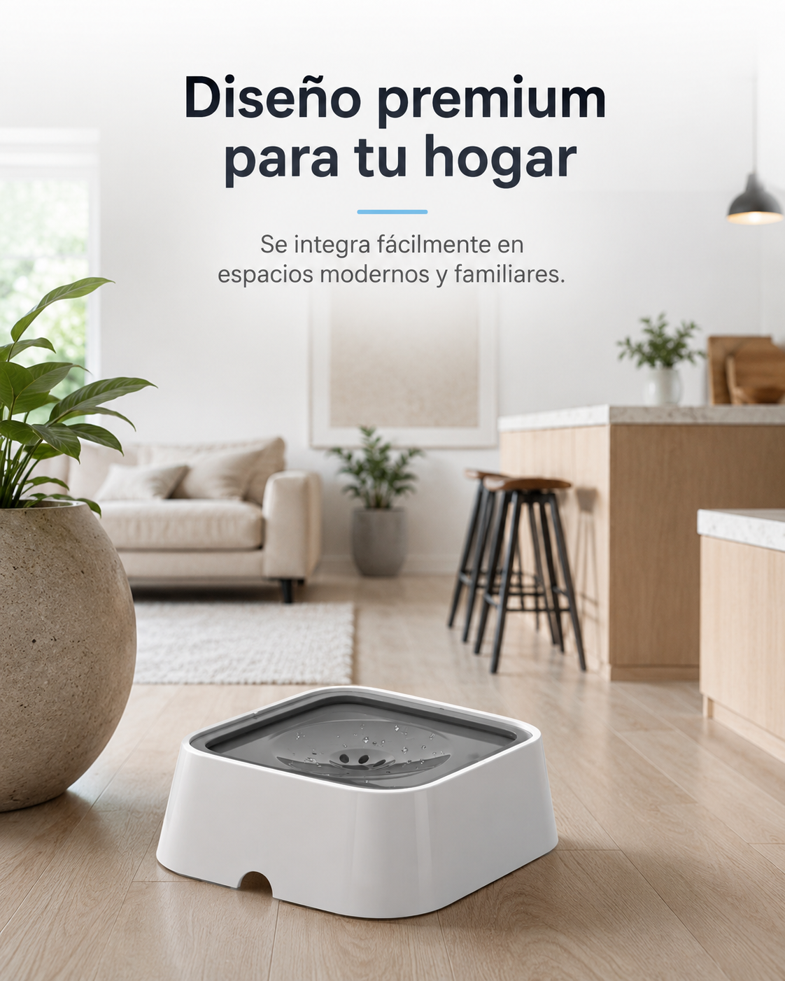 Bebedero Antiderrames AquaCalm™ para Perros y Gatos