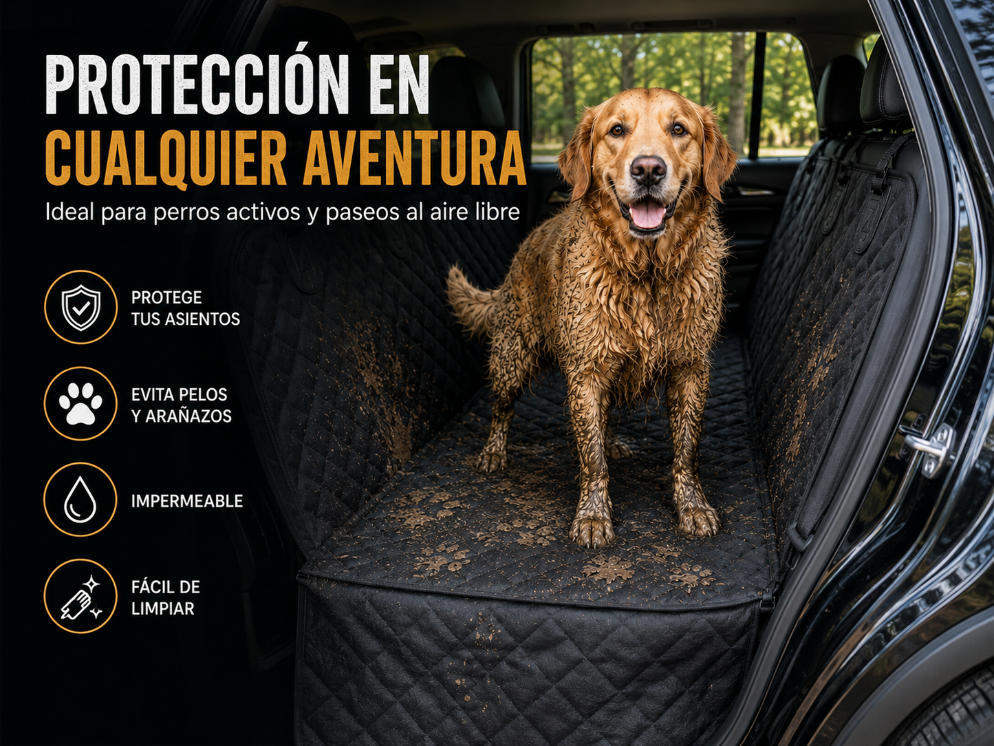 Funda Impermeable Premium para Mascotas y Niños en el Coche