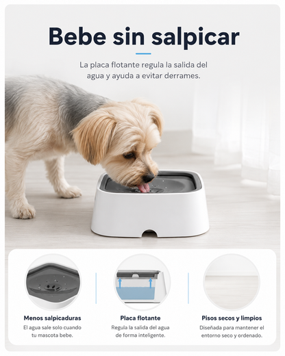 Bebedero Antiderrames AquaCalm™ para Perros y Gatos