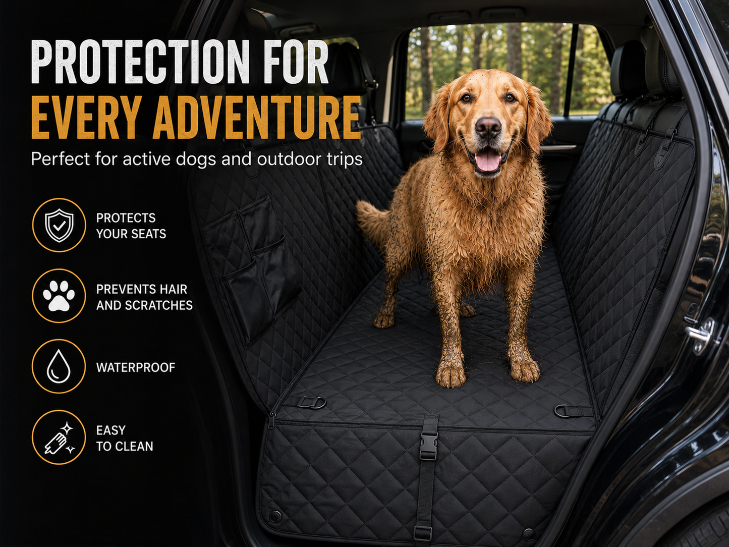 Premium Waterproof Car Seat Cover for Pets & Kids