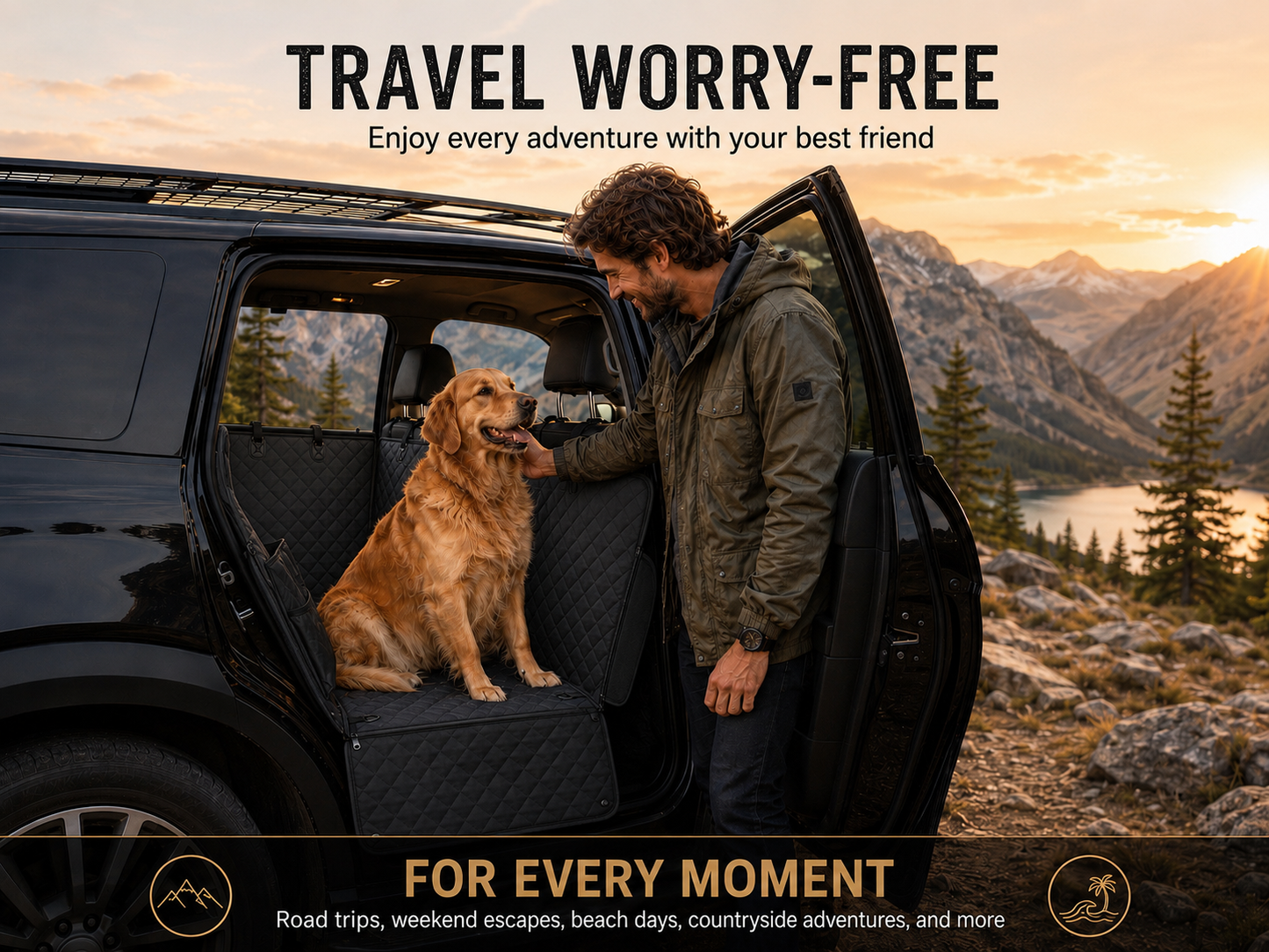 Premium Waterproof Car Seat Cover for Pets & Kids