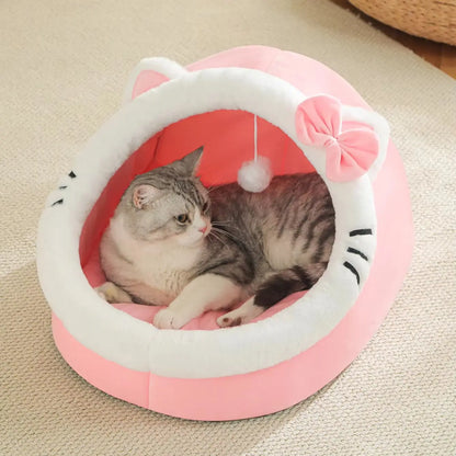 Four Season Universal Cat Bed Cat House Soft And Comfortable Pet Bed Puppy Sleeping Bag Pet Supplies Tent Habitats Basket House