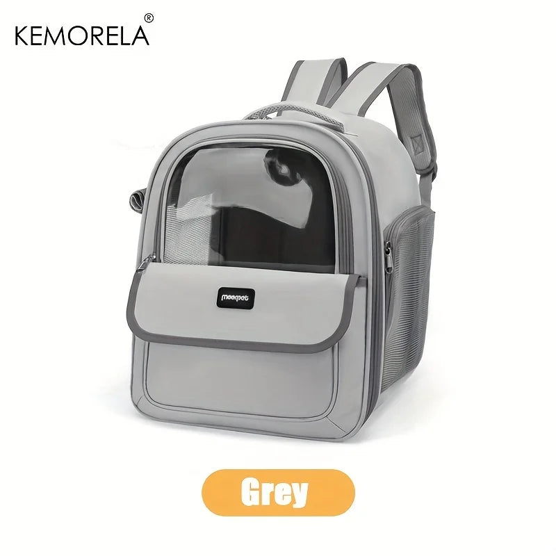 Large Capacity Breathable Mesh Portable Foldable Pet Carrier Backpack for Dog and Cat Outdoor Travel Camping Hiking Supplies