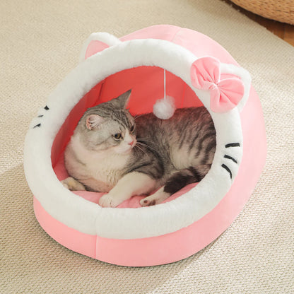Four Season Universal Cat Bed Cat House Soft And Comfortable Pet Bed Puppy Sleeping Bag Pet Supplies Tent Habitats Basket House