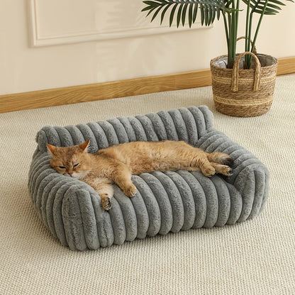 Warm Comfort Cat Sofa  Deep Sleep Cat Bed Pet Basket Kitten House Small Dogs Sofa Cute Soft Cushion For  Medium Cats Bed