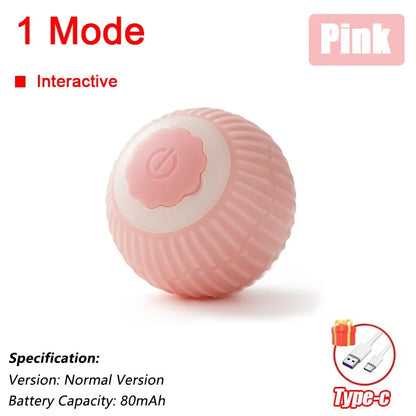 New Cat Interactive Ball Toy Automatic Rolling Ball Faux Tail Rechargeable Smart Pet Electric Toy Dog Cat Training Imitate Mouse