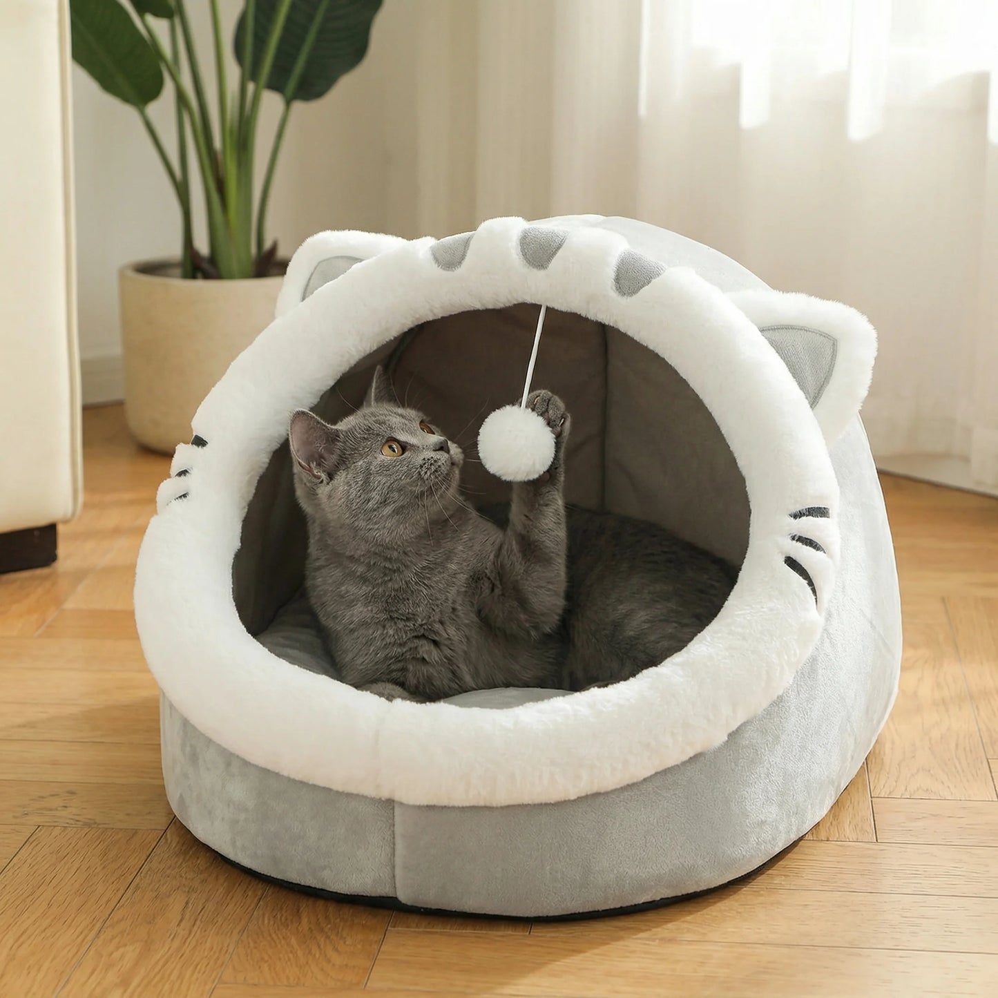 Four Season Universal Cat Bed Cat House Soft And Comfortable Pet Bed Puppy Sleeping Bag Pet Supplies Tent Habitats Basket House