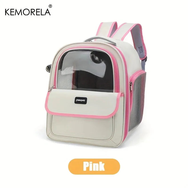 Large Capacity Breathable Mesh Portable Foldable Pet Carrier Backpack for Dog and Cat Outdoor Travel Camping Hiking Supplies