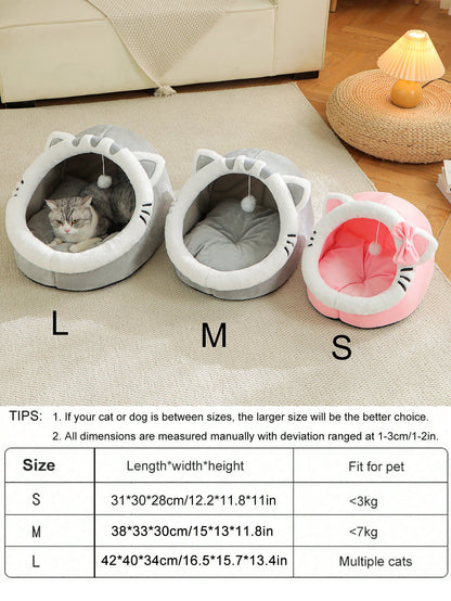 Four Season Universal Cat Bed Cat House Soft And Comfortable Pet Bed Puppy Sleeping Bag Pet Supplies Tent Habitats Basket House