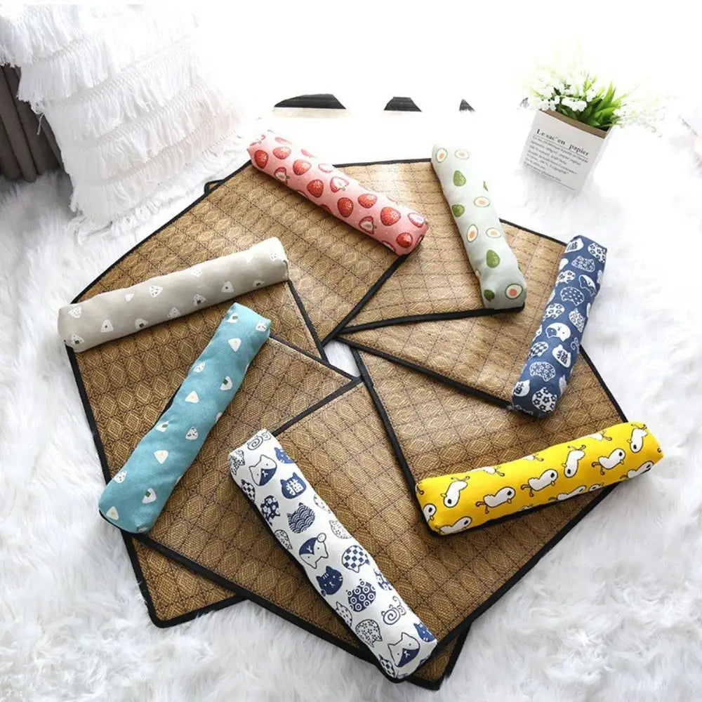 Safe Cute Print Pet Cooling Mats Washable Foldable Dog Cooling Mat Breathable with Pillow Pet Sleeping Pad Indoor