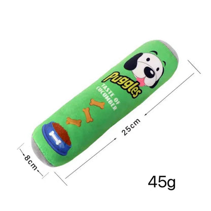 Simulated Beer Bottle Plush Dog Toy with Squeaky BB Sound Interactive Bite Resistant Pet Toy for Teeth Cleaning And Molar Relief