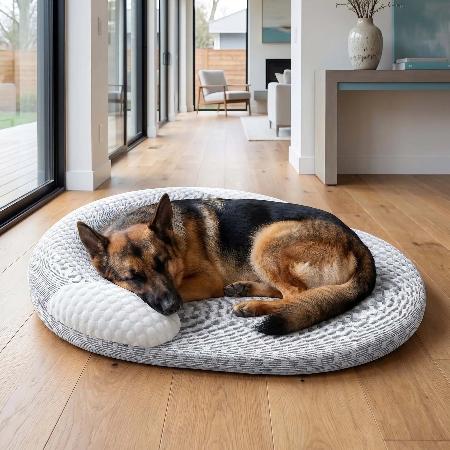 Cooling Dog Bed Summer Ice Silk Cat Mat Oval Pet Nest Breathable Heat Dissipation Cooling Pad for Small Medium Large Dogs Cats