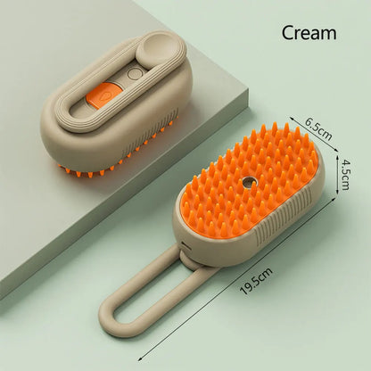 Dog Cat Steamy Brush Spray Massage 3 In1 Rechargeable Electric New Steam Brush Pet Removal Tangled And Loosse Combs Cleaner