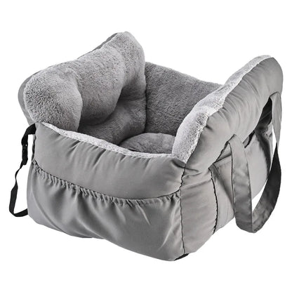 Dog Car Seat with Safety Belt - Non-Slip Pet Car Bed for Small Dogs, Washable Travel Carrier with Secure Straps for Safe Car