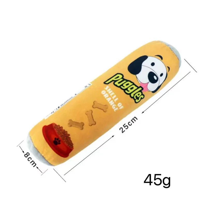 Simulated Beer Bottle Plush Dog Toy with Squeaky BB Sound Interactive Bite Resistant Pet Toy for Teeth Cleaning And Molar Relief