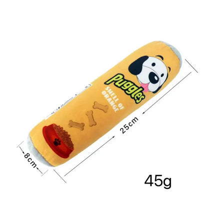 Simulated Beer Bottle Plush Dog Toy with Squeaky BB Sound Interactive Bite Resistant Pet Toy for Teeth Cleaning And Molar Relief